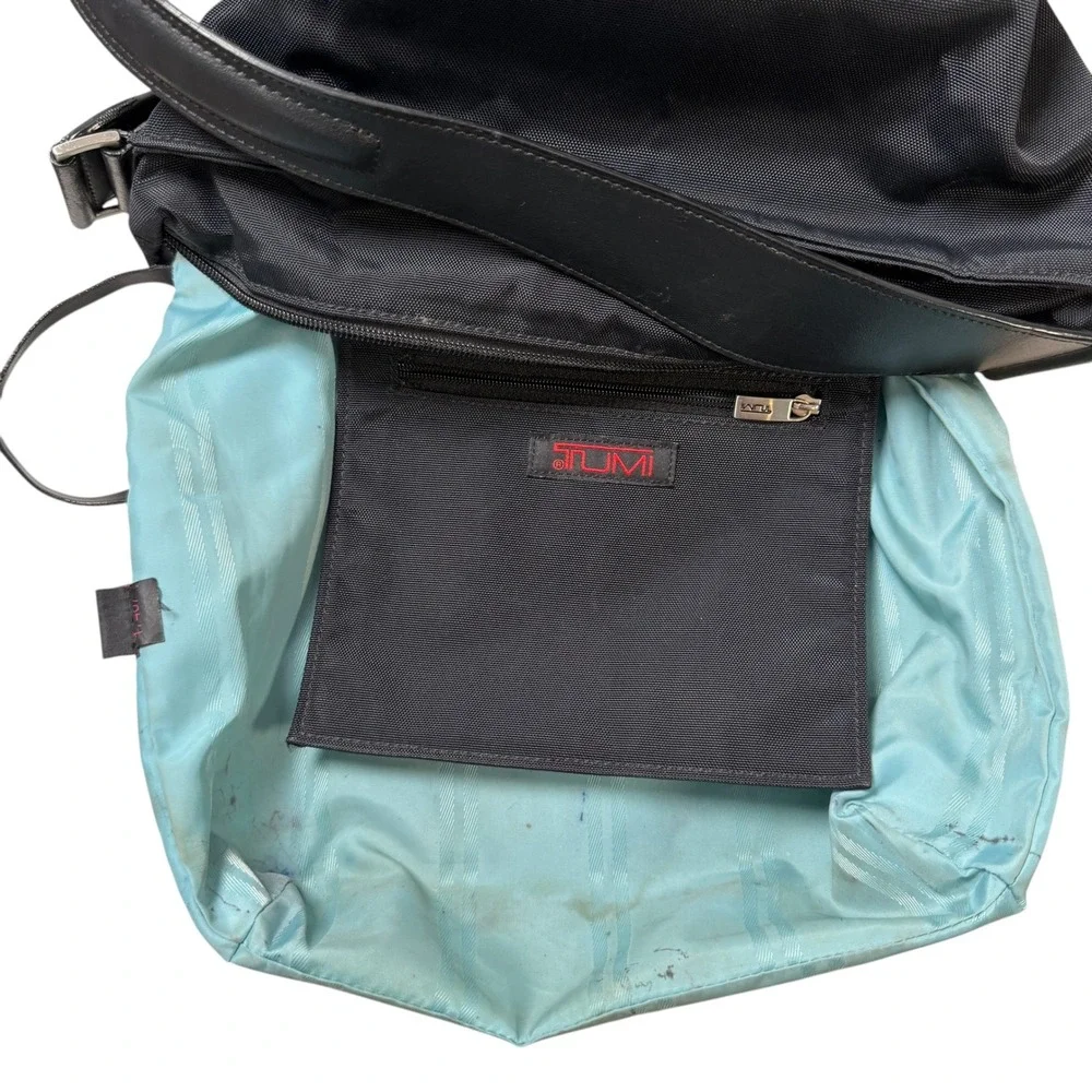 TUMI Black‎ Ballistic Nylon Leather Trim Shoulder Bag Hobo Tote Weekender Bucket